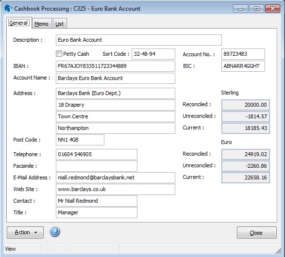 Cashbook Processing