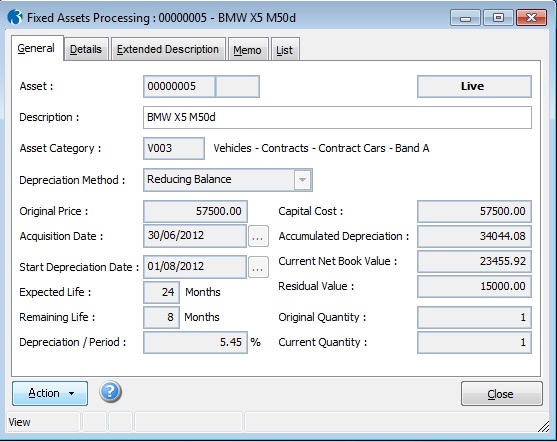 Fixed Assets Processing