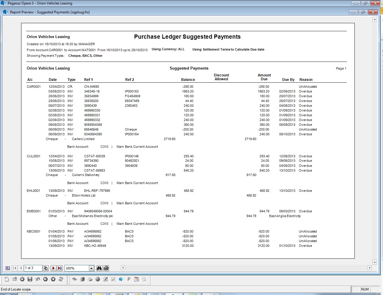 Purchase Ledgers