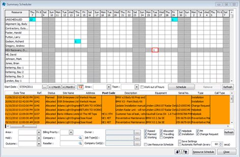 Opera 3 Service Scheduler